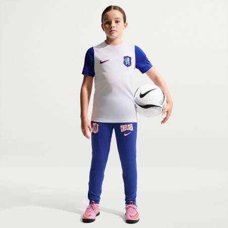Maillot entraînement junior Chelsea Strike blanc bleu