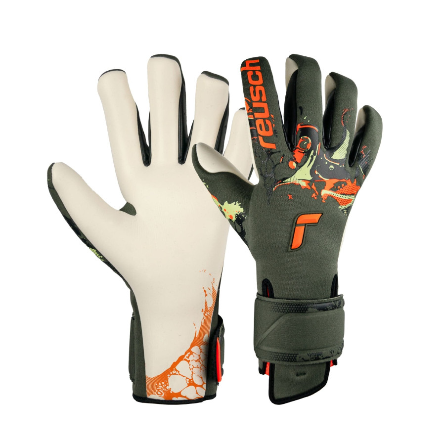 Gants gardien Reusch Pure Contact Gold x Adaptativflex vert orange