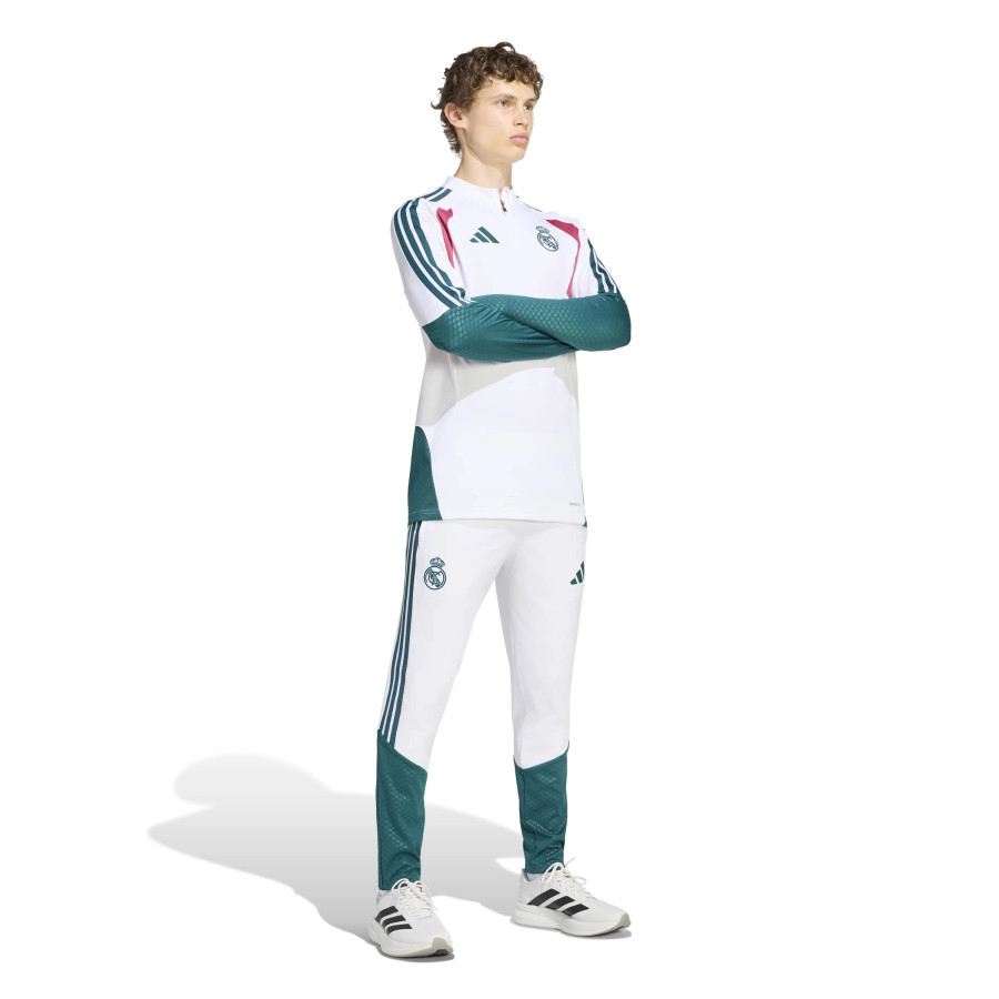 Sweat zippé Real Madrid blanc vert