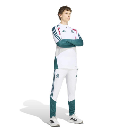 Sweat zippé Real Madrid blanc vert