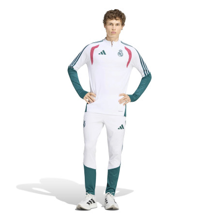 Sweat zippé Real Madrid blanc vert