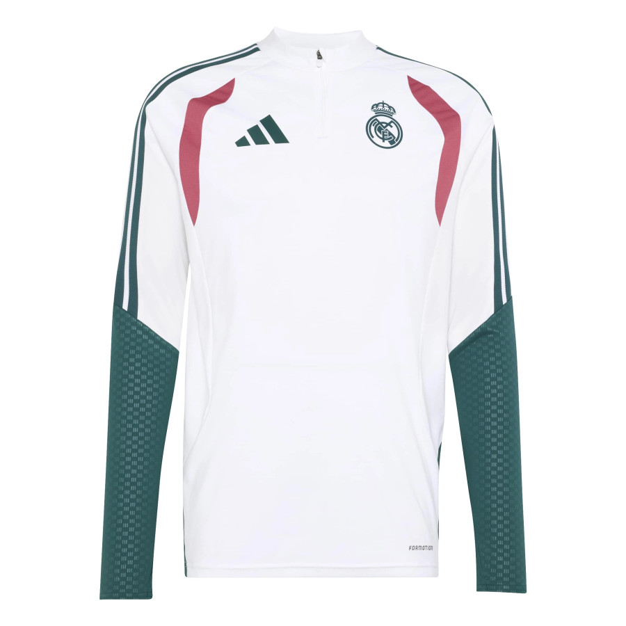 Sweat zippé Real Madrid blanc vert