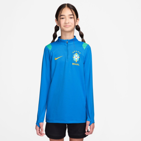 Sweat zippé junior Brésil Strike bleu
