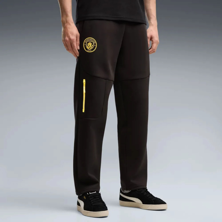 Pantalon survêtement Manchester City PumaTech noir jaune