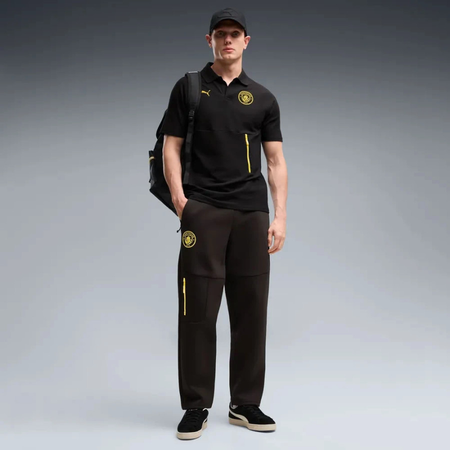 Pantalon survêtement Manchester City PumaTech noir jaune