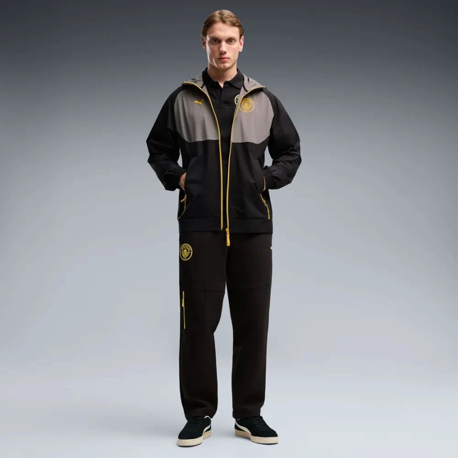 Veste survêtement Manchester City PumaTech Woven noir jaune