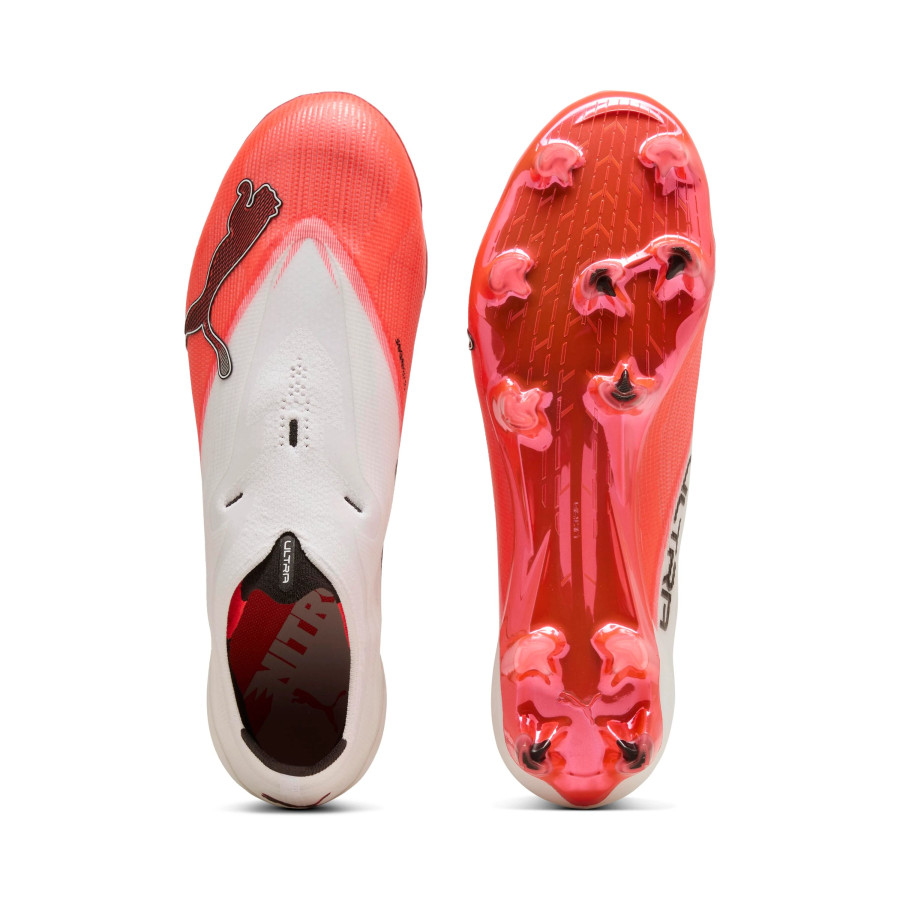 Puma Ultra Nitro 7 LaceLess Ultimate FG blanc rouge