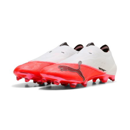 Puma Ultra Nitro 7 LaceLess Ultimate FG blanc rouge