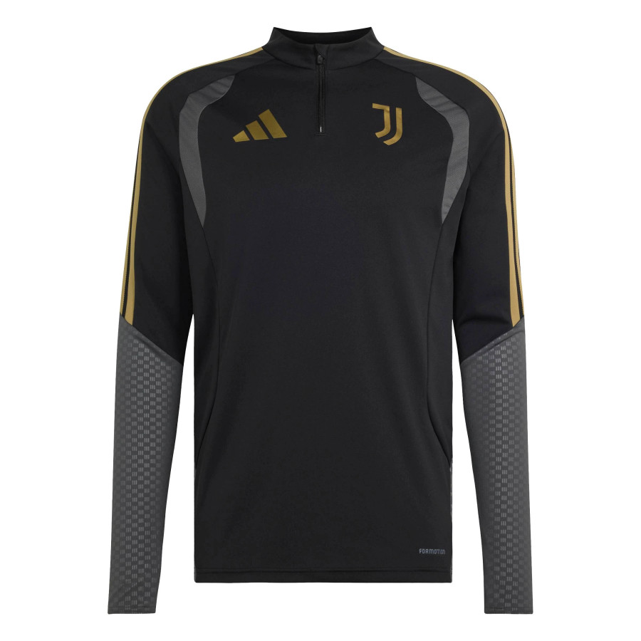 Sweat zippé Juventus noir or