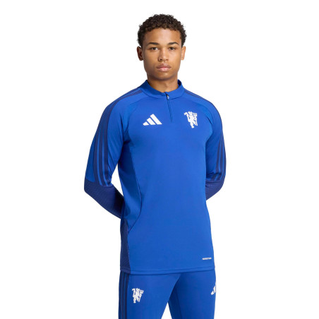 Sweat zippé Manchester United bleu