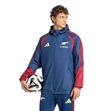 Veste imperméable Arsenal bleu rouge