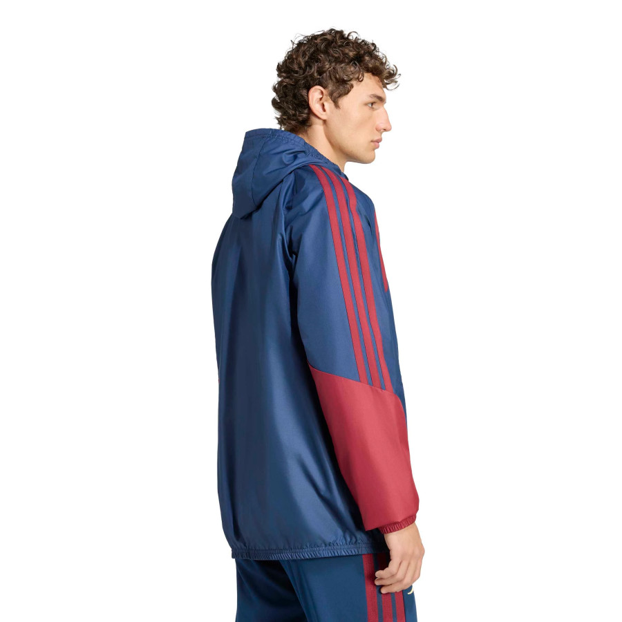 Veste imperméable Arsenal bleu rouge