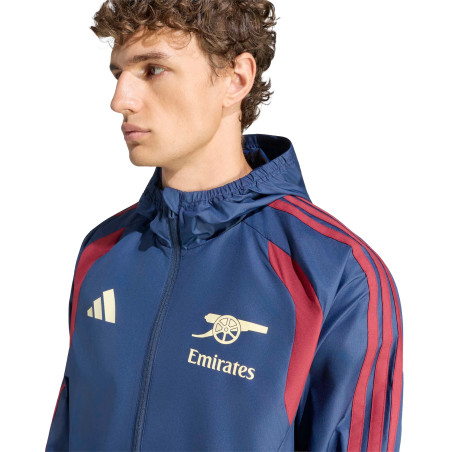 Veste imperméable Arsenal bleu rouge