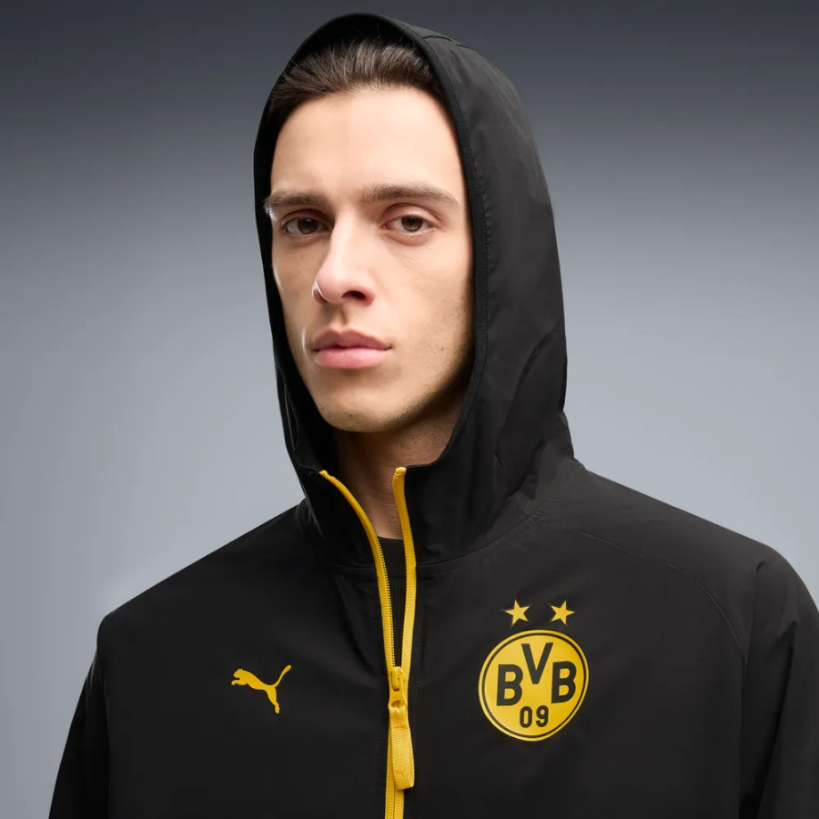 Veste survêtement Dortmund PumaTech woven noir jaune