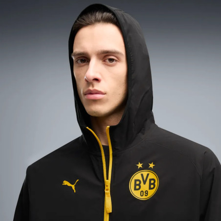 Veste survêtement Dortmund PumaTech woven noir jaune