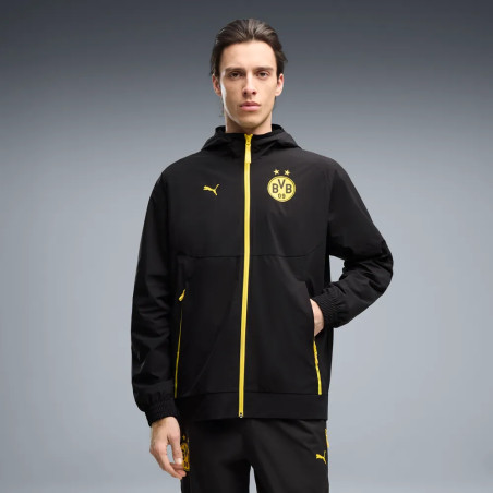 Veste survêtement Dortmund PumaTech woven noir jaune