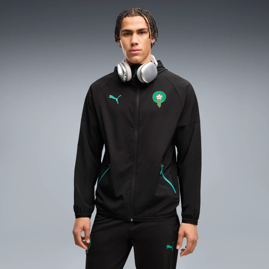 Veste survêtement Maroc Powertrain Woven noir vert