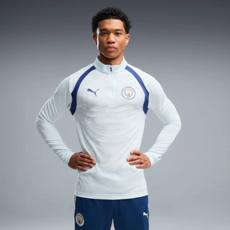 Sweat zippé Manchester City bleu ciel