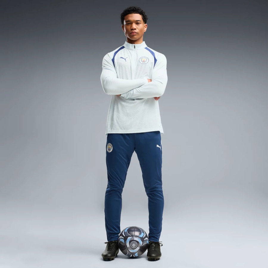Sweat zippé Manchester City bleu ciel