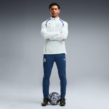 Sweat zippé Manchester City bleu ciel