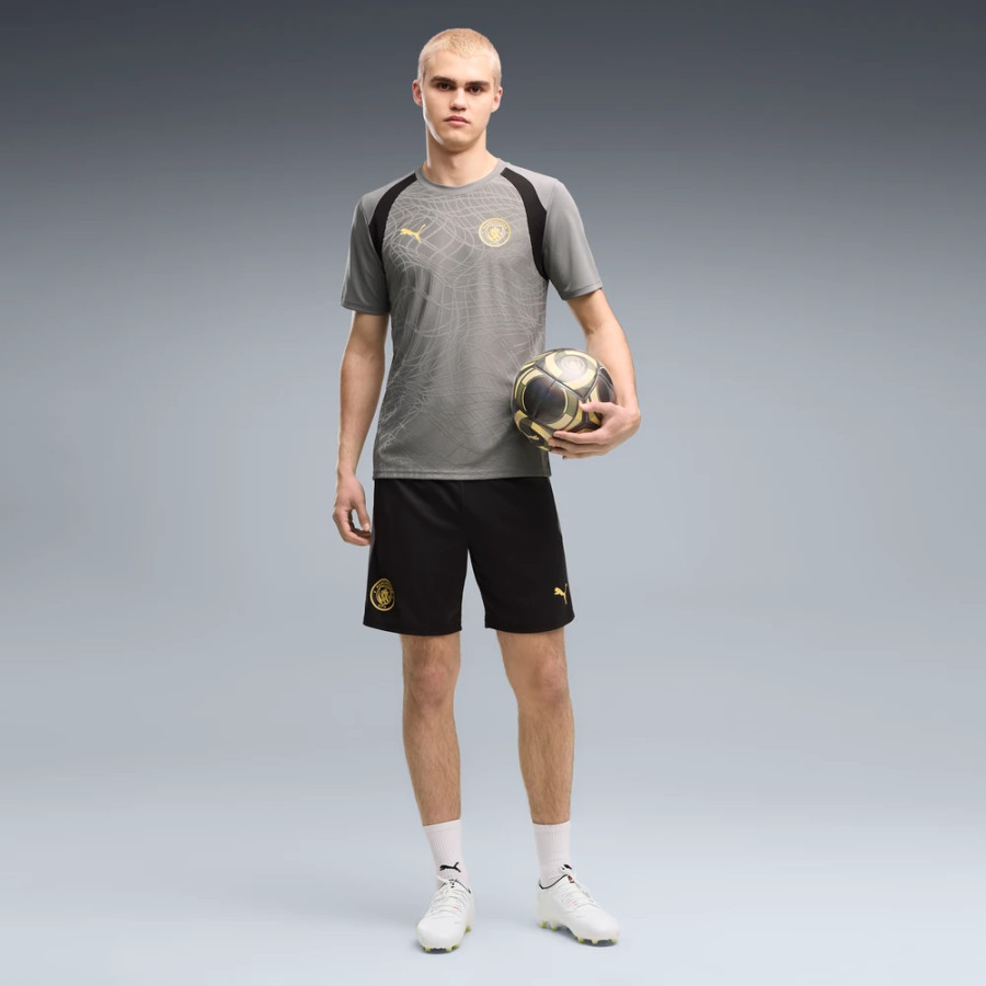 Short entraînement Manchester City noir jaune
