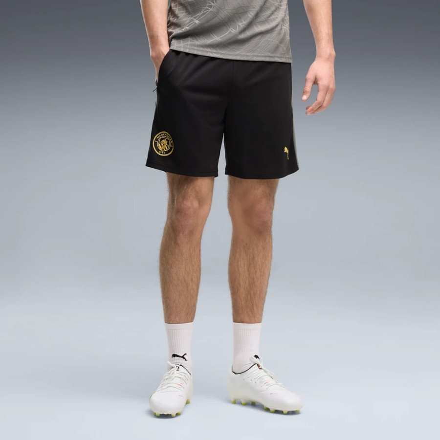 Short entraînement Manchester City noir jaune