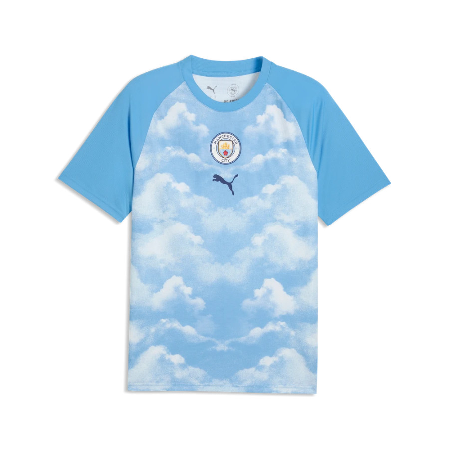 Maillot avant match Manchester City bleu blanc