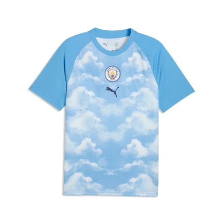 Maillot avant match Manchester City bleu blanc