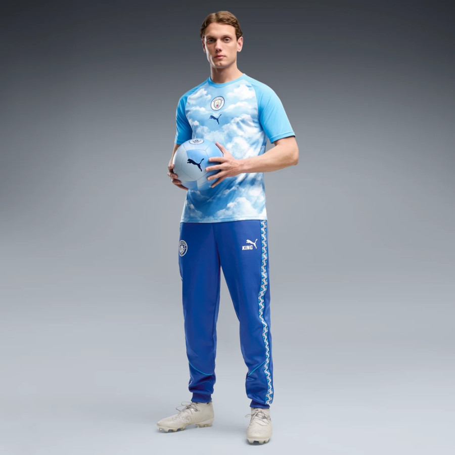 Maillot avant match Manchester City bleu blanc