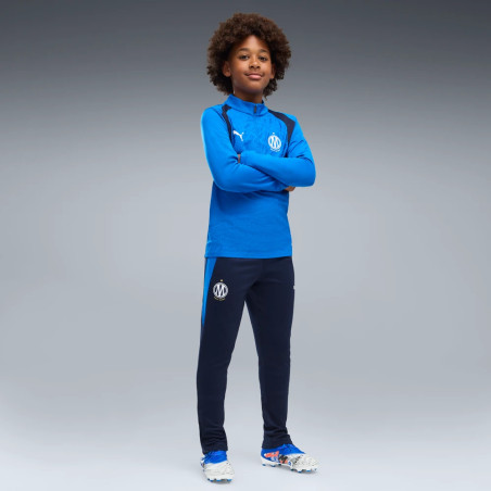 Sweat zippé junior OM bleu noir