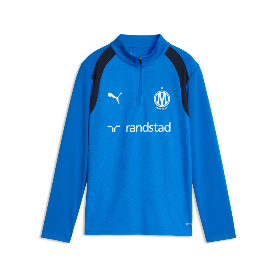 Sweat zippé junior OM bleu noir