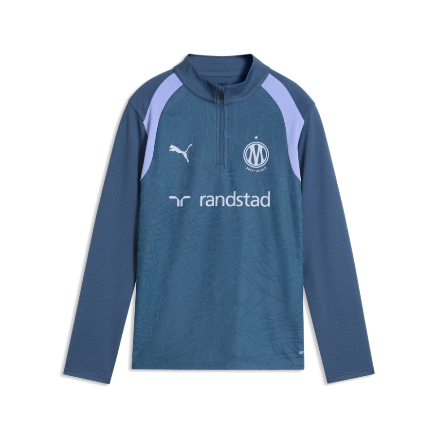 Sweat zippé junior OM bleu violet