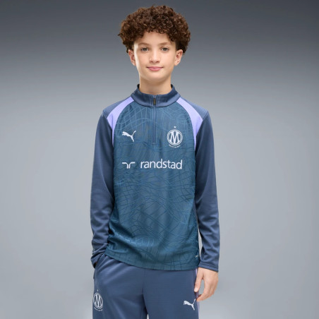 Sweat zippé junior OM bleu violet
