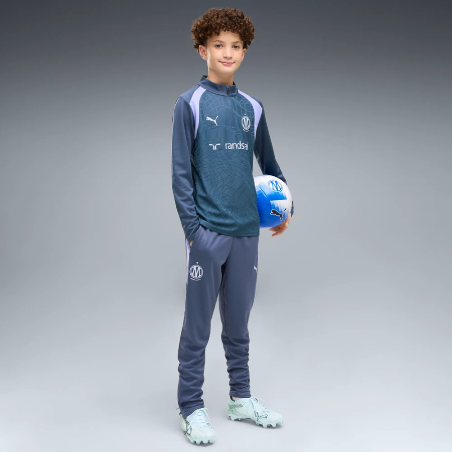 Sweat zippé junior OM bleu violet