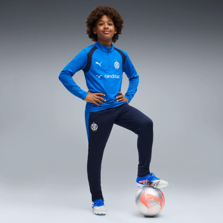 Pantalon entraînement junior OM noir bleu