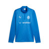 Sweat zippé OM Warm bleu blanc
