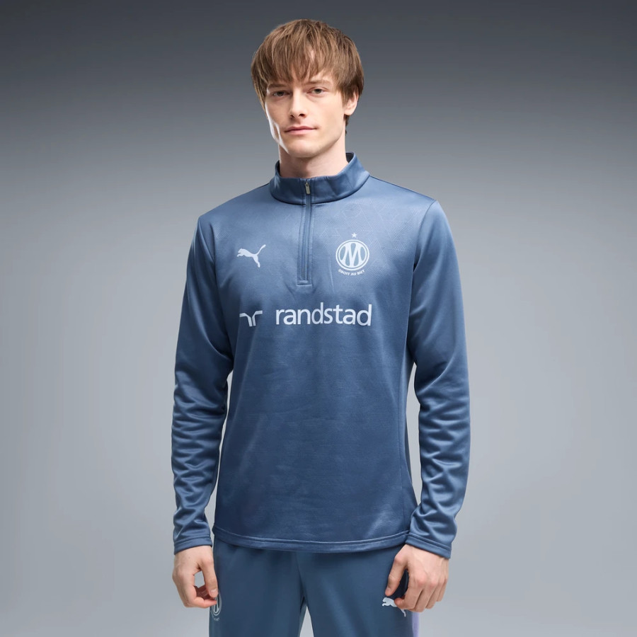 Sweat zippé OM Warm bleu