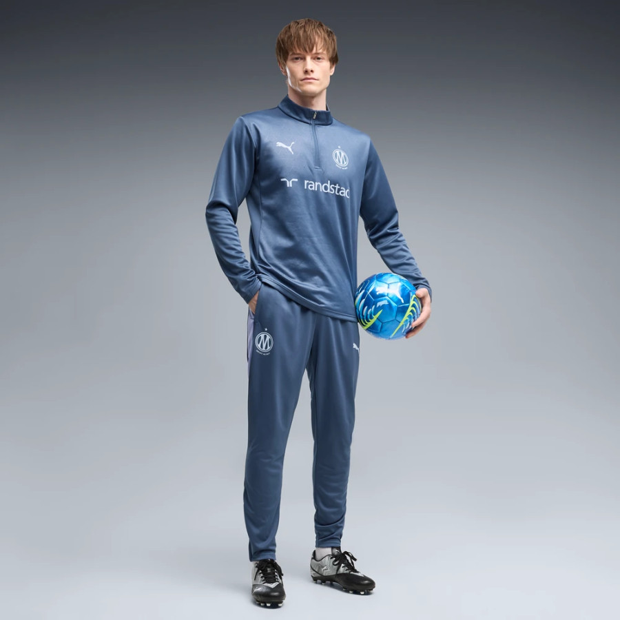 Sweat zippé OM Warm bleu