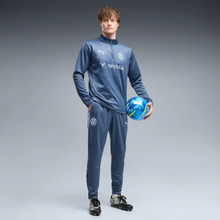 Sweat zippé OM Warm bleu