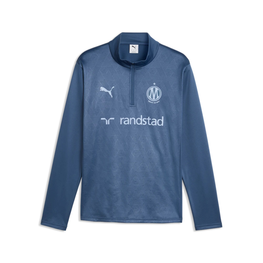 Sweat zippé OM Warm bleu