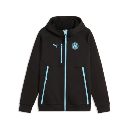 Veste survêtement OM PumaTech FZ noir bleu 