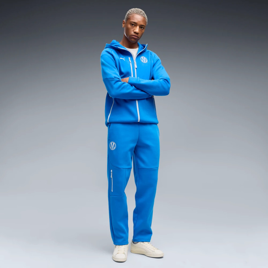 Pantalon survêtement OM PumaTech FZ bleu blanc