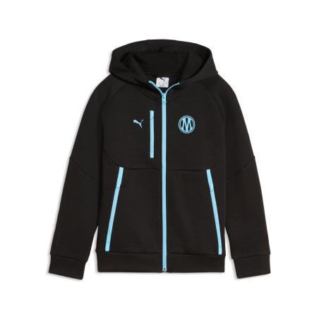 Veste survêtement junior OM PumaTech FZ noir bleu
