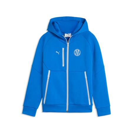 Veste survêtement junior OM PumaTech FZ bleu blanc