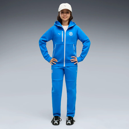 Veste survêtement junior OM PumaTech FZ bleu blanc