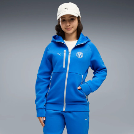 Veste survêtement junior OM PumaTech FZ bleu blanc