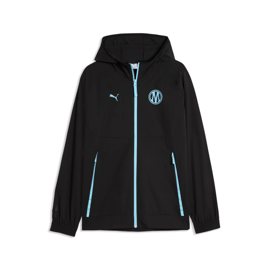 Veste survêtement OM PumaTech Woven noir bleu