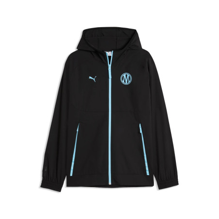 Veste survêtement OM PumaTech Woven noir bleu