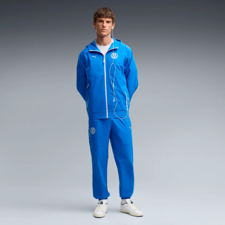 Veste survêtement OM PumaTech Woven bleu blanc