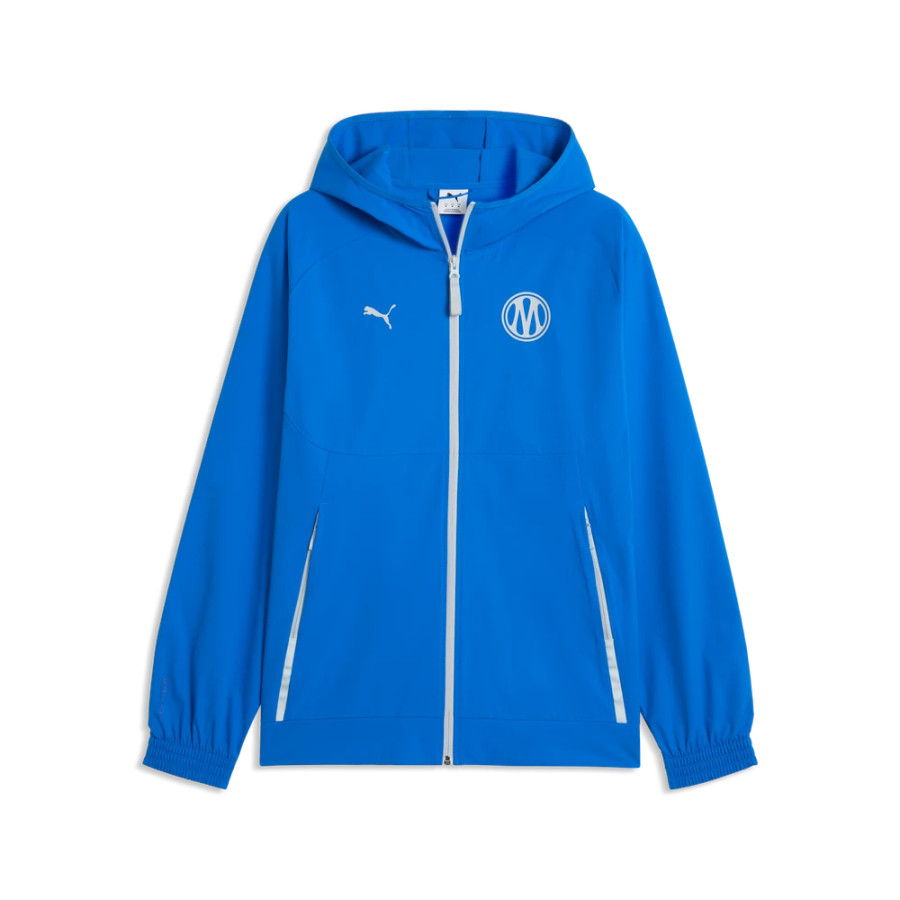 Veste survêtement OM PumaTech Woven bleu blanc